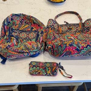 Vera Bradley Colorful Floral Bag Trio